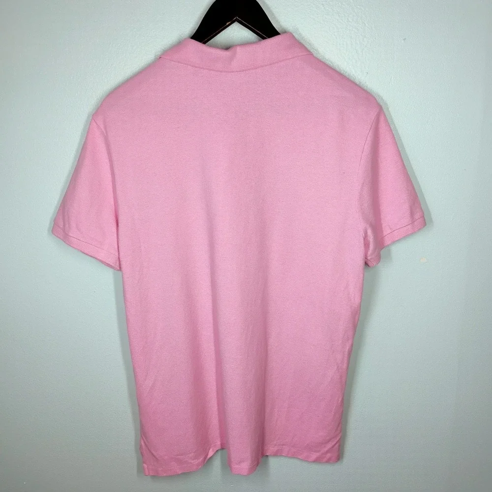 Polo Ralph Lauren Men's Polo Shirt Custom Slim Fit Medium Pink Flesh Pony Logo